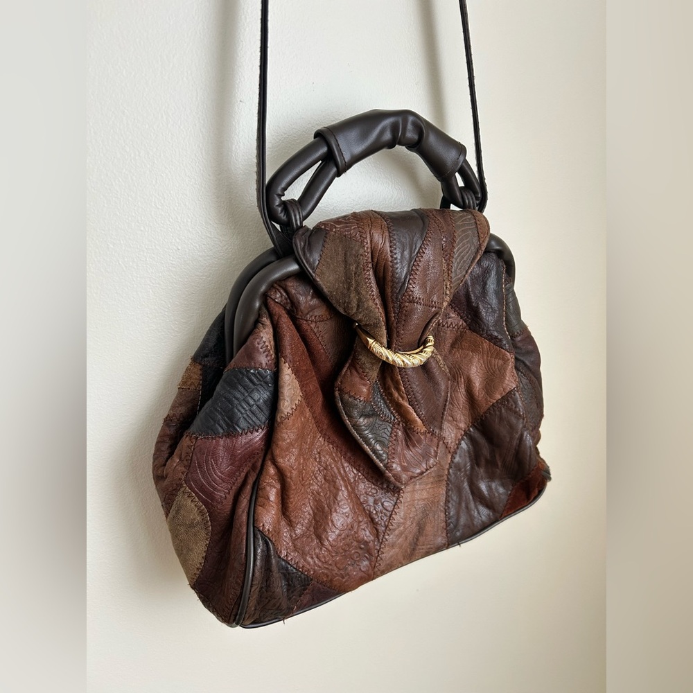 VINTAGE Leather Patchwork Purse